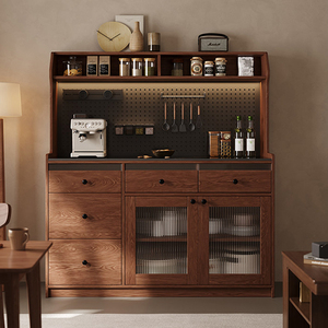 Gabinete de Almacenamiento Escandinavo Moderno XHA con Panel Perforado, 2 Estantes y Puertas Planas para Sala de Estar y Uso Doméstico - Product Image 4