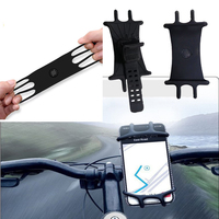 Venta caliente de silicona flexible 5,5-7 pulgadas teléfono inteligente teléfonos móviles bicicleta soporte para teléfono