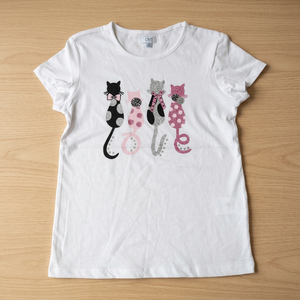 Camiseta de algodón estampada multicolor para niñas, de marca, de temporada de primavera, de Bangladesh, en stock, envío económico, superventas - Product Image 3