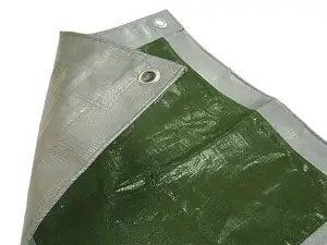 Полиэтиленовый брезент повышенной прочности 20 'x 30' зеленого и серебристого цвета