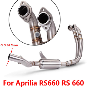 CHMotor Slip-on pour Aprilia RS660 RS 660 Tuono 660 2021 2022 2023 Systèmes complets d'échappement de moto, silencieux Espace, tuyau de liaison avant - Product Image 2