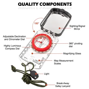 Baiyuheng Wholesale Hot Sale Activity Handheld Type Outdoor Ruler Compass