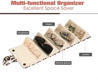 Étui à lunettes rectangulaire tendance en cuir PU à 5 emplacements, boîte de rangement multi-lunettes, présentoir pour lunettes de soleil