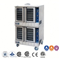 Four à convection à gaz double pour boulangerie et pizzeria avec contrôle numérique, protection contre la surchauffe et thermostat réglable