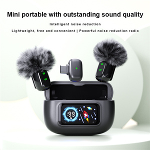 ไมโครโฟนสำหรับการถ่ายทอดสด ไมโครโฟนที่ใช้งานได้นานเป็นพิเศษ ชาร์จแบบไร้สายอัจฉริยะ สำหรับการสัมภาษณ์ละครสั้น - Product Image 1