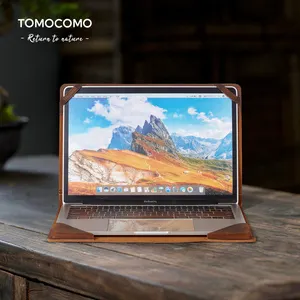 TOMOCOMO Genuine Leather Tablet Sleeve Case For Macbook Pro 13.3 15.5 inch Crazy Horse Leather Men Laptop Protective Case