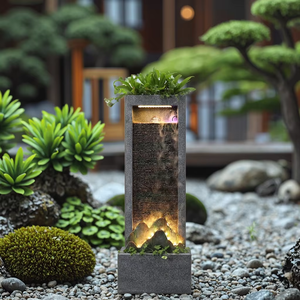 Großer Wasserbrunnen im Schiefer-Stil mit <span class=keywords><strong>Platner</strong></span> für Haus- und Gartendekoration - Product Image 4