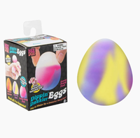Mainan Penghilang Stres Bentuk Telur Paskah dari Karet ODM dengan Pemulihan Lambat untuk Anak-anak NeeDoh Dippin Dazzler Egg