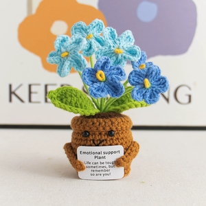 Maceta de Flores Tejida a Crochet con Frases Inspiradoras, Decoración Hecha a Mano, Varios Estilos, Regalo Ideal para Cumpleaños, para Amigos - Product Image 6