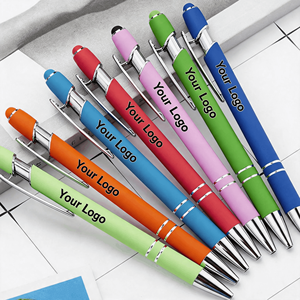 Bolígrafos Promocionales con Logotipo Personalizado Directo de Fábrica, Bolígrafo de Clic con Punta Metálica y Revestimiento Suave al Tacto, al por Mayor - Product Image 2