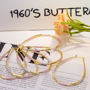 Minimalist Glossy Texture Exaggerate Water Drop <b>Hoop</b> <b>Earrings</b> Oval Silver Plated Bohemian Charm Women <b>Fashion</b> Jewelry - Product Image 1