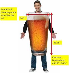 Nuevas copas de cerveza con temática de Halloween a la venta disfraces de actuación para Cosplay fiesta atuendo divertido ropa de una pieza - Product Image 5