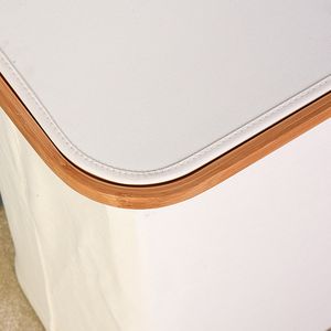 Panier à <span class=keywords><strong>linge</strong></span> pliable personnalisé pour le salon avec <span class=keywords><strong>espace</strong></span> à <span class=keywords><strong>linge</strong></span> et couvercle en bambou, parfait pour le <span class=keywords><strong>rangement</strong></span> des vêtements sales - Product Image 6