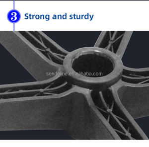 Base per Sedia Girevole a 5 Ruote in Nylon di Alta Qualità, Moderna, per Ufficio, Nera, Bianca, Grigia, Vendita all'Ingrosso - Product Image 5