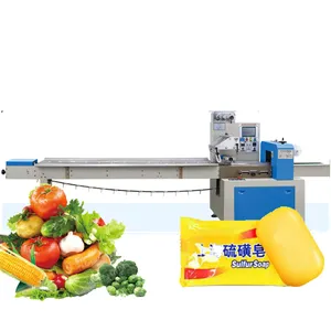 Pillow Flow Wrapping Tray Fresh lettuce cabbage Frozen Fruit And Vegetable packing machine