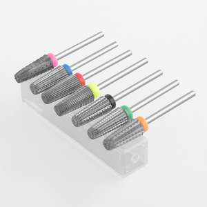 5 en 1 forets à ongles coniques en carbure de sécurité 3/32 "fraise à tige pour <span class=keywords><strong>manucure</strong></span> enlever le Gel Double utilisation à la <span class=keywords><strong>main</strong></span> - Product Image 2