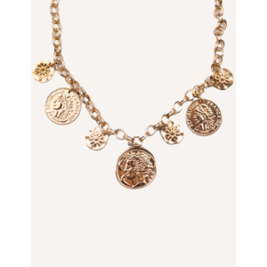 Collana Girocollo Elegante in Acciaio Inossidabile Dorato YCY 01, Raffinata per Donne - Product Image 1