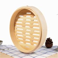 Ensemble de cuisson vapeur en bambou et acier inoxydable à 3 compartiments pour couscous et riz, pour la cuisine