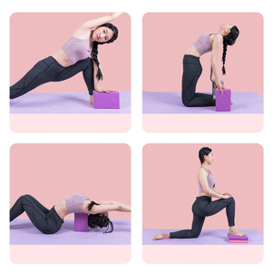 Superior Non Slip Grip EVA <b>Yoga</b> <b>Block</b> with Textured Surface Soft Cork Brick for Pilates Fitness Enhanced Hand Stability Support - Product Image 6