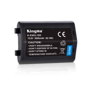 Batería de Litio Recargable KingMa 10.8V 2600mAh EN-EL18D para <span class=keywords><strong>Nikon</strong></span> Z9 D800 D4 D4S D5 <span class=keywords><strong>D6</strong></span> - Product Image 1