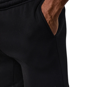 <b>Mens</b> <b>Black</b> Cotton Blend Sweat Shorts Drawstring Waist Gym Workout Running Casual Sportswear Activewear Shorts - Product Image 3