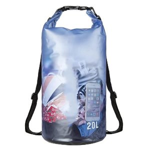 Sac à dos étanche pour activités aquatiques de plage, sac de rangement étanche unisexe à enroulement, léger et flottant, transparent - Product Image 1