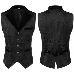 <span class=keywords><strong>Gilet</strong></span> Homme Renaissance Steampunk Gothique Jacquard Croisé pour Costume Habillé Formel - Product Image 1