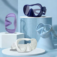 Masque de plongée sans cadre pour adultes, lunettes de plongée personnalisées anti-buée nano, lunettes de natation transparentes et colorées