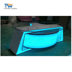 Design moderne de table de bureau de nouvelles TV RVB LED éclairée pour meubles de studio - Product Image 5