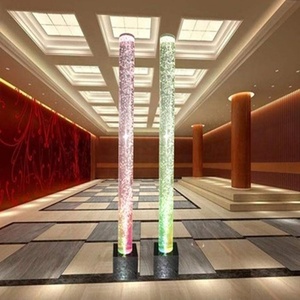 Lampes modernes de <span class=keywords><strong>colonne</strong></span> à bulles d'eau en acrylique à couleur changeante à LED Design imprimé Séparateurs suspendus pour salle à manger Vente directe en usine - Product Image 2