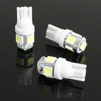 Ampoule LED T10 pour voiture, blanc 5050 5SMD Wedge 2W 80LM 194 168 2825 158 192, ampoule LED pour feux de position, accessoires de voiture