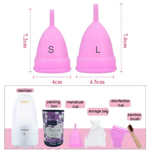 OEM/ODM Copa Menstruation Menstruation tasse Sterilisator 100% medizinisches Silikon Organische Diva Periode Tasse Scheiben sterilisator Beste Menstruation tasse