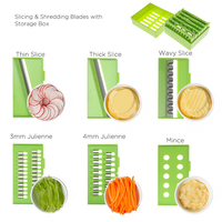 Multifunctionele Groentehakselset Met Snijmachine Shredder Rasp Op Maat Gemaakte Logo Voor Fruit En Groenten