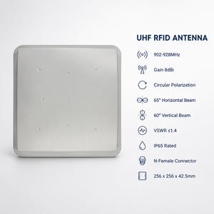 Outdoor Long Range RFID Reader Antenna 8dBi Circular Polarization UHF RFID Antenna For Car Parking Management System