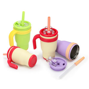 SilverJet Kids Stainless Steel Cup 14oz Vacuum Insulated <b>With</b> <b>Straw</b> Leakproof Lid Portable Eco-Friendly Back To School Use - Product Image 6