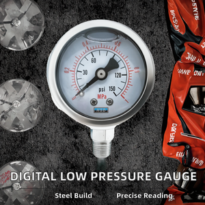 Byk lb सटीकता 63 मिमी <span class=keywords><strong>mbar</strong></span> स्टेनलेस स्टील डिजिटल लो दबाव मैनोमीटर कैप्सूल गेज एयर/गैस के लिए dn25 के साथ - Product Image 2