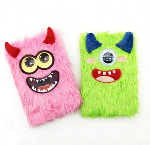 สมุดบันทึกมอนสเตอร์น่ารัก ซีรีส์ A5 สมุดไดอารี่ขนฟูสำหรับเด็กนักเรียน - Product Image 1