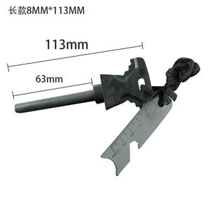 Kit de Encendedor de Fuego Portátil con Pedernal, Varilla de Aleación de Magnesio y Mango de Madera para Supervivencia en Campamentos y Seguridad al Aire Libre - Product Image 3