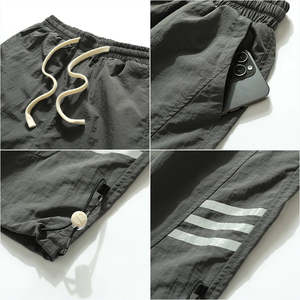 Pantalones Cortos Deportivos de Secado Rápido para Hombre, Cintura Elástica con Cordón, Ajuste Holgado, para Correr, Gimnasio, con Bolsillo - Product Image 3