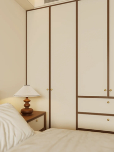 <span class=keywords><strong>Armario</strong></span> de Dormitorio de Madera Color Crema Vintage, Duradero, con Diseño Ecológico y Gran Capacidad de Almacenamiento, Muebles para el Hogar - Product Image 3