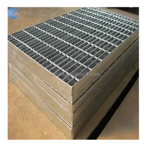 6m 25mm Gutter Cover Hot Dip Galvanized Stainless Steel Grating Anti Slip Platform Plate