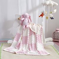 Couverture Bébé Personnalisée Ultra Douce en Velours Cristal Tissé Uni, Motif Double Point, Bulles, Utilisation Avion, Quatre Saisons