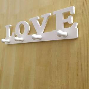 ผนัง LOVE 4 ตะขอหน้าแรกตกแต่งผนังติดผนัง <span class=keywords><strong>Coat</strong></span> <span class=keywords><strong>Rack</strong></span> - Product Image 3