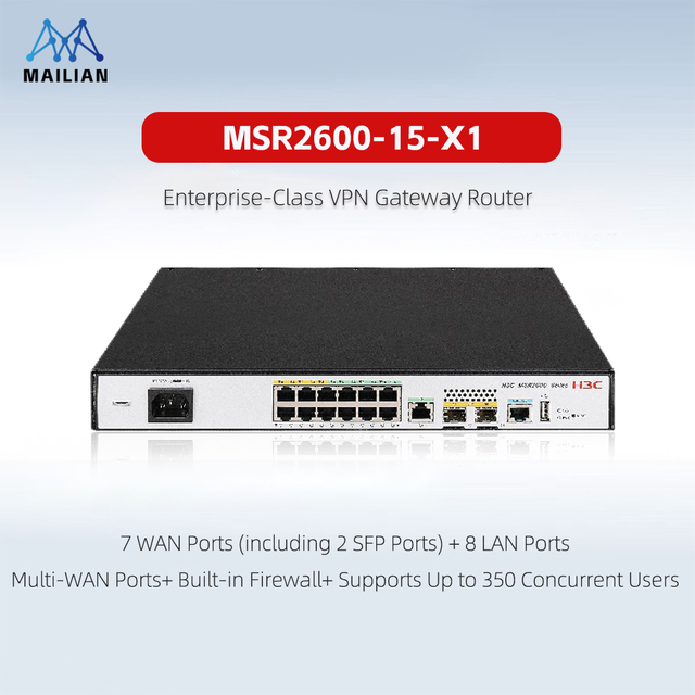 G H3C MSR 2600 Series Enterprise Firewall Gigabit & 10G SD-WAN Router for Government Finance and Branch Networking