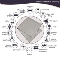 Chiffon de nettoyage en microfibre Lustre pour lunettes, pour comptoirs optiques et kits de soins oculaires, avec logo personnalisé, lingettes de présentation en gros