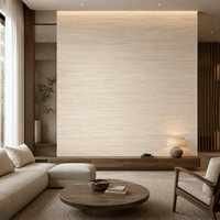 Panel Dinding Keramik Lunak Batu Fleksibel MCM Travertine Romawi Cetak 3D, Ringan untuk Kamar Mandi Hotel dan Dekorasi Komersial