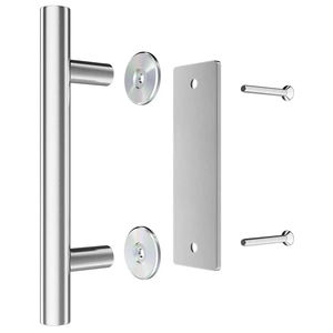 AAG Tirador de puerta de Granero resistente de 12 pulgadas Astilla cuadrada Juego de manijas deslizantes de 12 pulgadas Acero inoxidable con material de latón Proveedor de China - Product Image 2