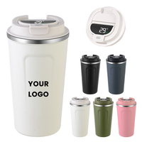 Tasses à café intelligentes avec affichage numérique de la température, 380 ml et 510 ml, gobelets isothermes pour bière, tasses à café pour voiture avec couvercle thermique