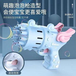 Pistolet à bulles pour enfants, machine à bulles, jouets pour enfants et tout-petits, lanceur de bulles à <span class=keywords><strong>10</strong></span> trous, jouets d'été, cadeaux de fête, cadeaux d'anniversaire - Product Image 2
