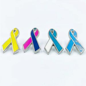 Spilla Personalizzata di Alta Qualità per Cancro al Seno, Colon, Epilessia, Nastro Rosa, Viola, Verde, Giallo, Spilla per la Consapevolezza sull'Autismo - Product Image 6